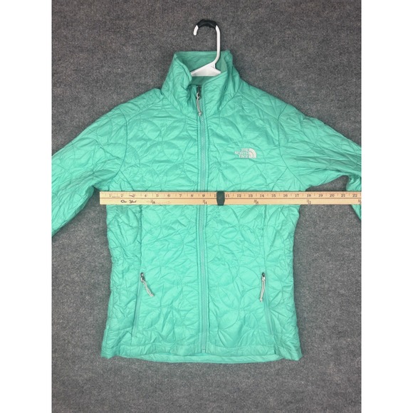 The North Face Thermoball Jacket Womens XS Mint Green Quilted Insulated Puffer - Picture 5 of 16